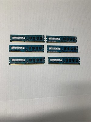 Lot of 6 - Hynix Korea 04/Korea 08 2GB DDR3 12800U Desktop RAM
