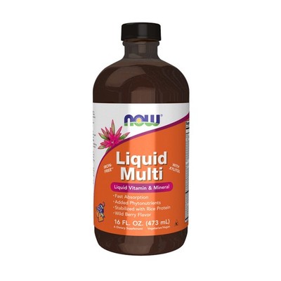 NOW FOODS Liquid Multi (Flüssige Vitamine und Mineralien) 473ml Waldbeere