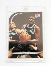 PLATINUM MEDALLION DIE-CUT 2003-04 Fleer Ultra MALIK ROSE & TIM DUNCAN SPURS NBA