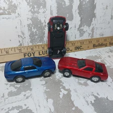 2- Corvette & 1- Camaro Slot Cars Kwong Wah Toys Chevrolet Z28 ZR1 Track Racers