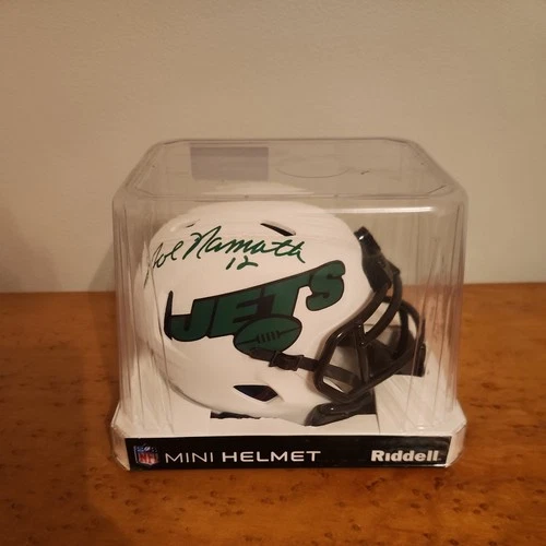 Joe Namath Signed Auto New York Jets Lunar Eclipse Mini Helmet Beckett COA