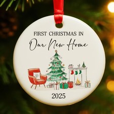 Housewarming Gifts Christmas Ornament 2025 for Friends BFF Family, Our New Home