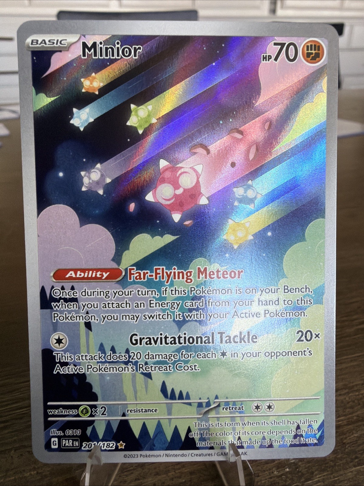 Minior 201/182 Pokémon TCG Paradox Rift Illustration Rare NM/Mint Condition