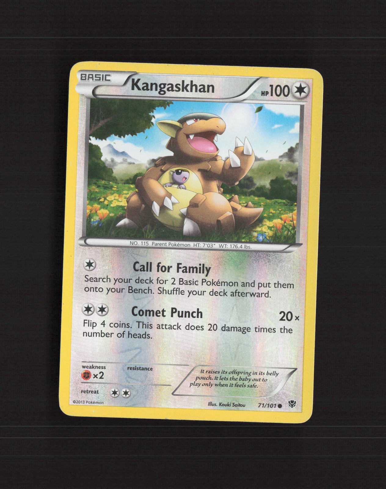 Kangaskhan 71/101 Plasma Blast Reverse Holo Pokemon Card MP