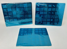 NIP Mixed Lot 3 Finger Nail Art Stamping Plates Lealac LLC-A & LLC-B Drikk DRK-B