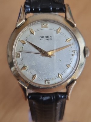 SEHR SCHÖNE,SELTENE ART DECO VINTAGE GRUEN PRECISION AUTOMATIC HERRENARMBANDUHR