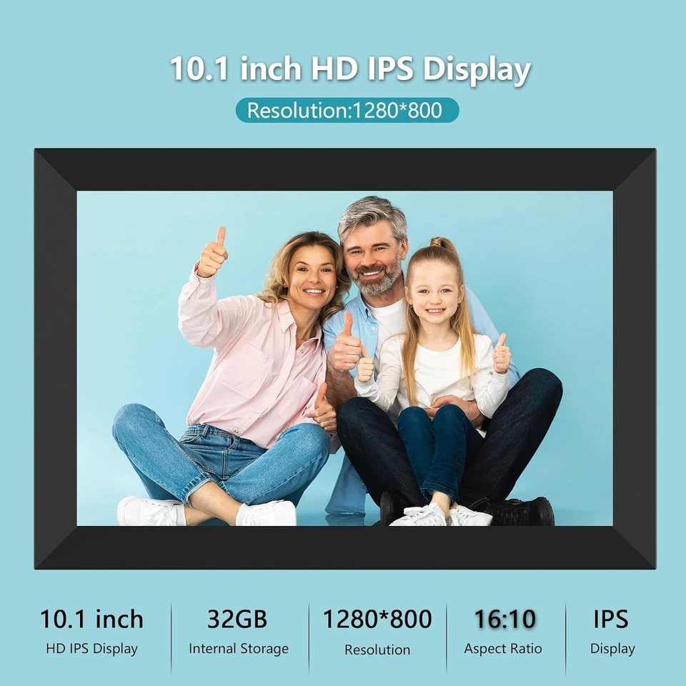 Frameo WLAN-Foto-Rahmen 10,1 Zoll Touchscreen 32 GB - Bild 3 von 4
