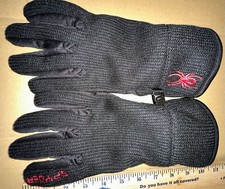 Large Spyder Core Conduct Touchscreen-Compatible Winter Gloves Black J-36