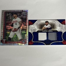 2025 Topps Tier One - Carlos Correa Game Worn Relic /99 + Logofractor - Twins
