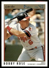 1992 O-Pee-Chee Premier Bobby Rose California Angels #169