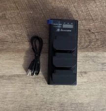 Power Extra Battery 3 Slot Charger With Batteries Brand New 