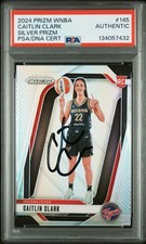 2024 Prizm CAITLIN CLARK Silver Signed Auto PSA #145 Fever Iowa Rookie Card RC