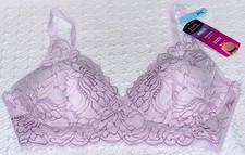 MAIDENFORM Lightly Lined Convertible Lace Lilac Wireless Bralette Bra Womens