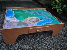 Wooden Train Table for Kids - Used, good condition. 'Universe of Imagination' 