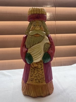 Kurt S Adler Bollinger Santa Figurine Rustic Folk Art Christmas Resin 7  Duck 