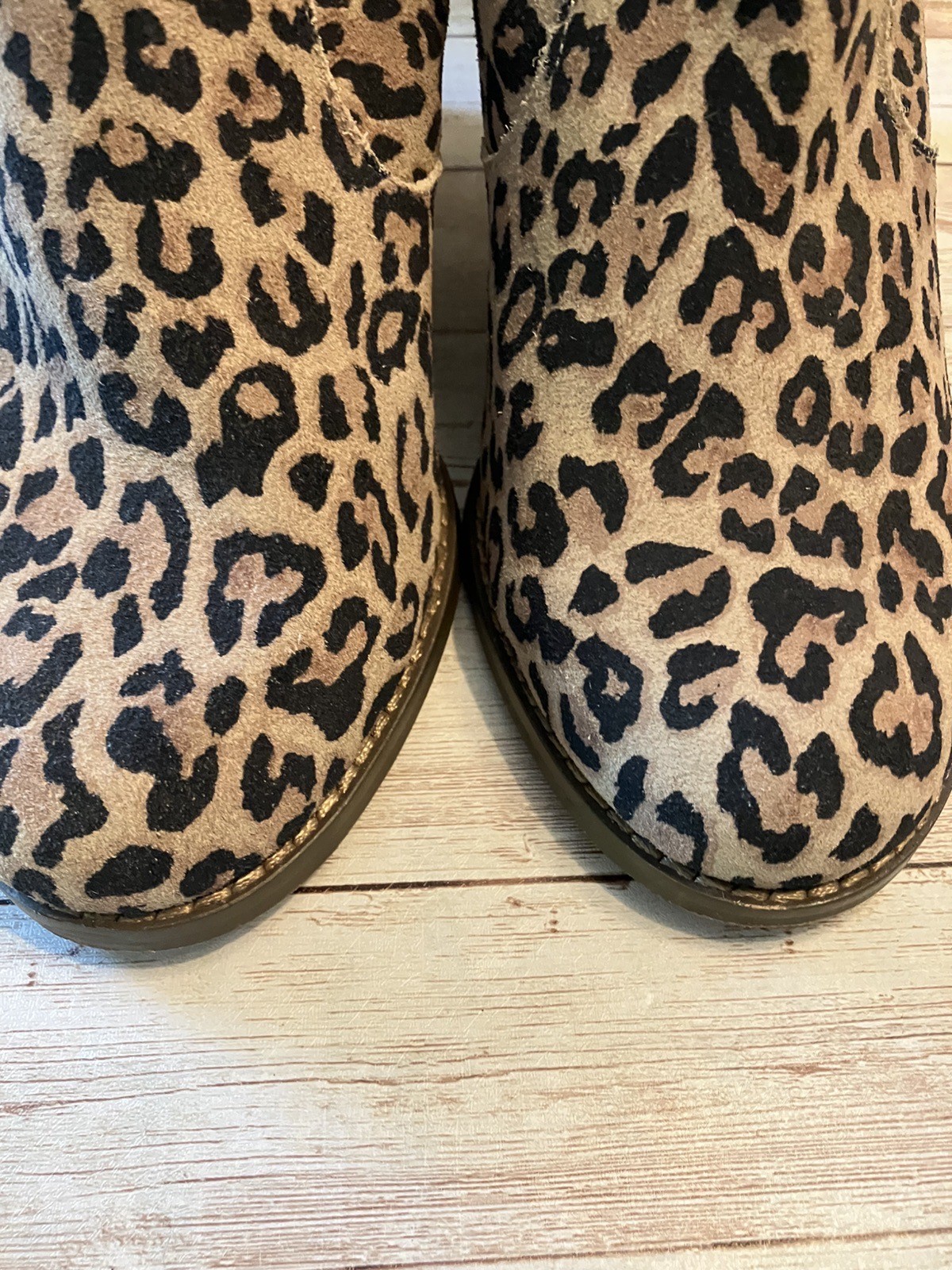 Sole Society So Patsy Leopard Ankle Boot Wedge He… - image 3