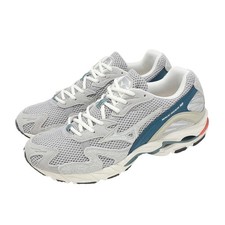 Mizuno Wave Rider 10 Gray Blue Men Casual Lifestyle Shoes Sneakers D1GA2611-02