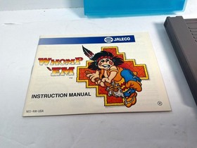 Whomp 'Em (Nintendo NES, 1991) TESTED PERFECT W/ Manual & Blue Nintendo Case