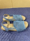 Earth Origins Blue Perforated Slip On Sandals — photo 3