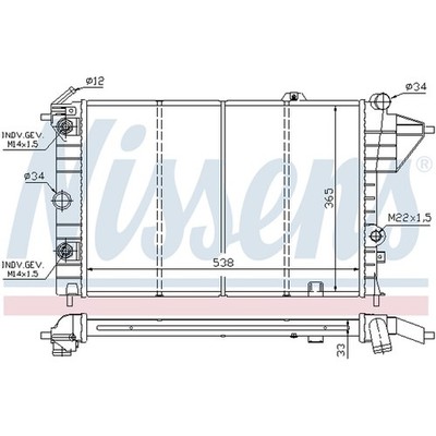 1X NISSENS 630551 KÜHLER WASSERKÜHLER MOTORKÜHLER 1300084 NEU