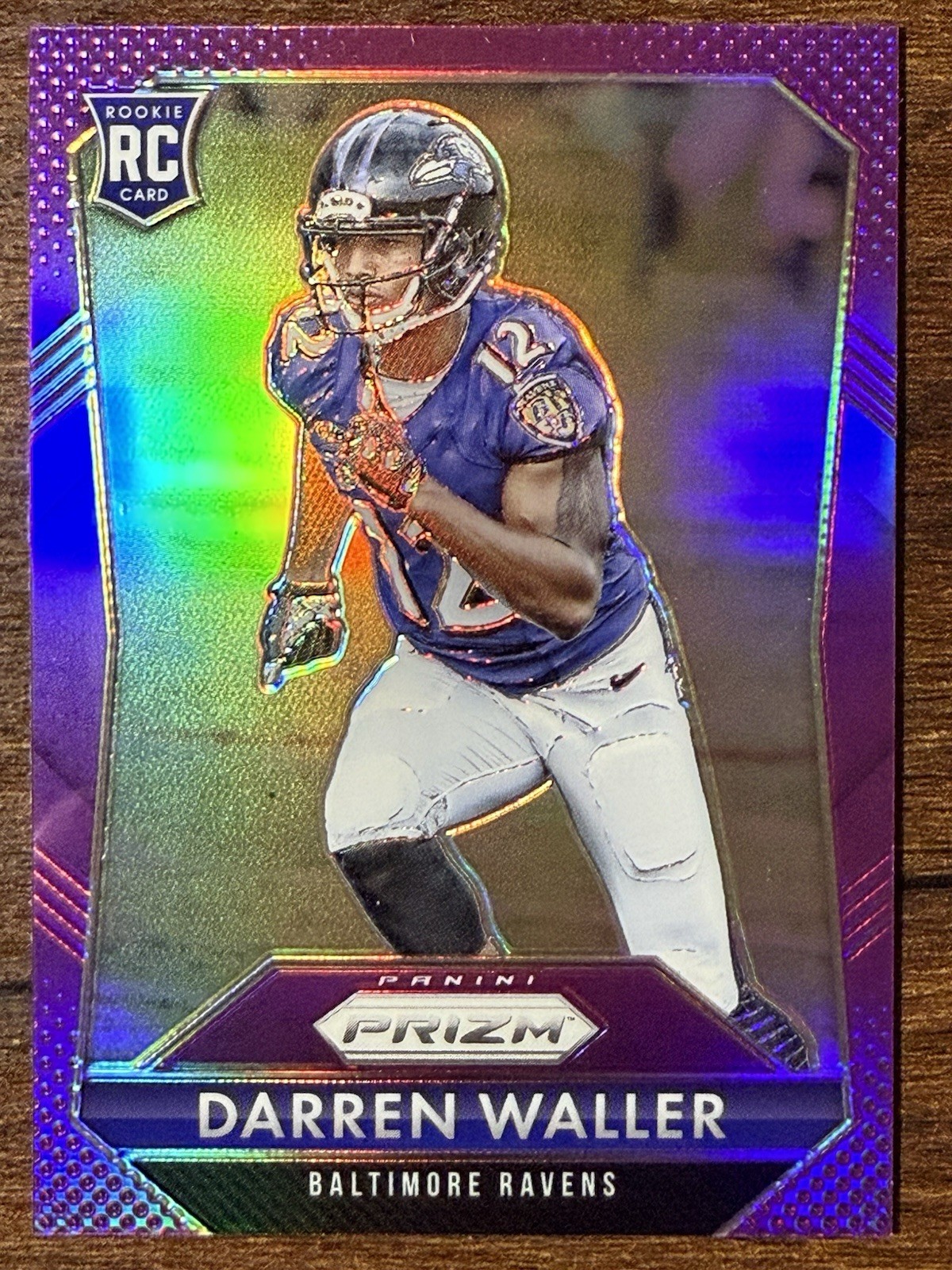 2015 Prizm Darren Waller Rookie Purple Prizm RC #221 Ravens Color Match Dolphins