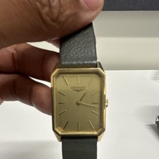 Longines Presence Quartz Rectangular Gold Ton...