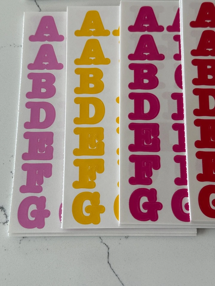 Hojas de pegatinas Creative Memories ABC/123 ~ varios colores ~ 3/4" tú eliges Foto 4 de 4