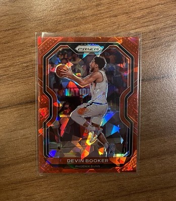 Devin Booker 2020-21 Panini Prizm #214 Red Cracked Ice Prizm Phoenix Suns