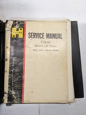 HYSTER SERVICE REPAIR MANUAL ELECTRIC E60A E70A E80AS E100A E SERIES 1974
