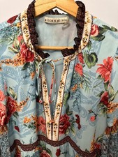 Alice & Olivia Glory Tiered Mini Ruffle Tunic Dress Size XS