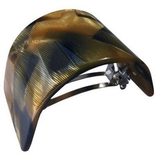 French Amie Half Circle 2 1/4" Small Caramel Curved Handmade Hair Clip