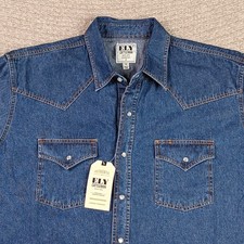 Ely Cattleman Tall Man Western Pearl Snap Shirt XXLT Red Black Plaid — listing 5