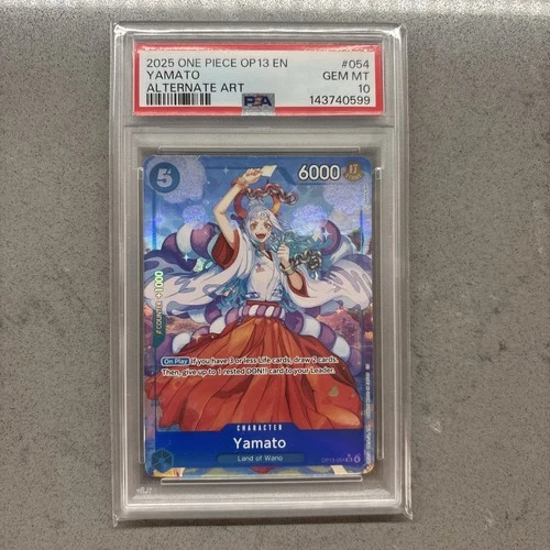 2025 ONE PIECE OP13-CARRYING ON HIS WILL ALTERNATE ART #054 YAMATO PSA 10