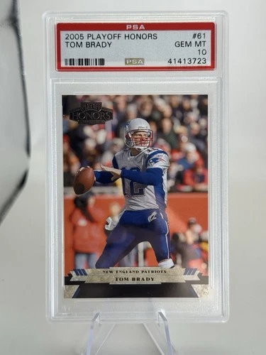 POP 9 - 2005 Playoff Honors - Tom Brady #61 PSA 10 New England Patriots Card