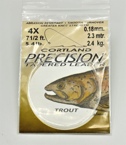 Cortland Precision Tapered Leader : 4X , 5.4 Pound Test - Picture 1 of 3