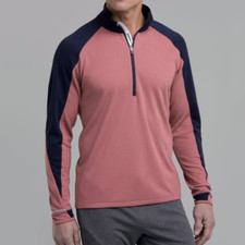 Zero Restriction Z425 1/4 Zip Golf Pullover red skies blue Mens Medium NEW NWT