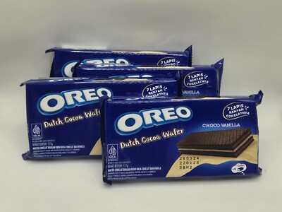 Oreo Dutch Cocoa Choco Vanilla Cookies Wafer Cookies - 4.13 oz Each - 4 Packages