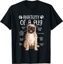 Funny Anatomy Pug Dog Pug Lover Gift Unisex T-Shirt