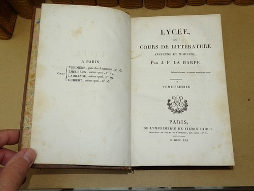 ★☆ Lycée, ou Cours de Littérature _ 16 Vol. ☆★ La Harpe ★ 1821 ★ Firmin Didot - Picture 8 of 17