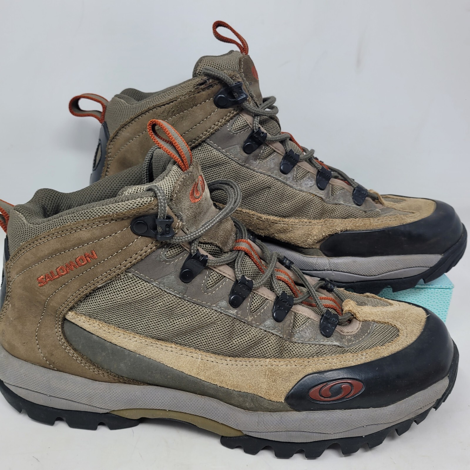 Salomon ContagripTrail scarpe trekking escursionismo pelle marrone uomo taglia 10 montagna