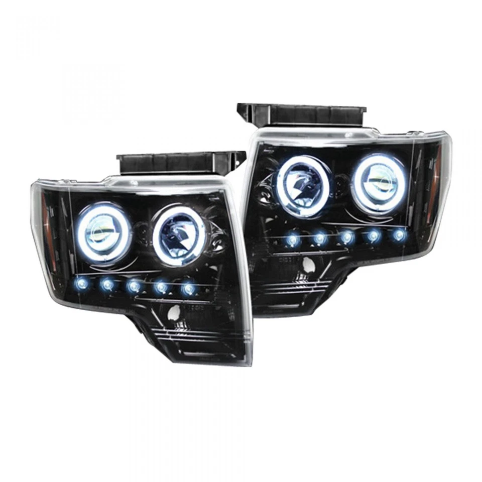 Faros halo proyector CCFL para Ford F-150 y Raptor SVT 2009-2014 Foto 2 de 4