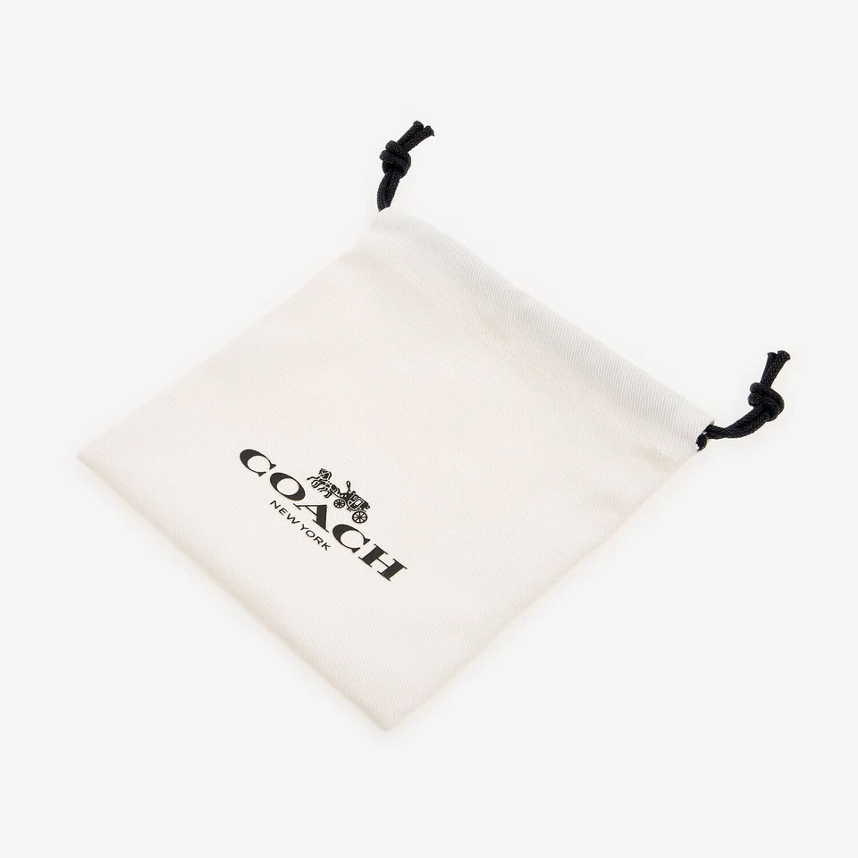 Coach Smalto Orecchini Cuore a Goccia Blu Placcati Argento, Scatola Venduto - Immagine 3 di 4