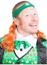 Mullet on the Go - The Lucky Charm In Ginger Headband and Wig Costume Mullet