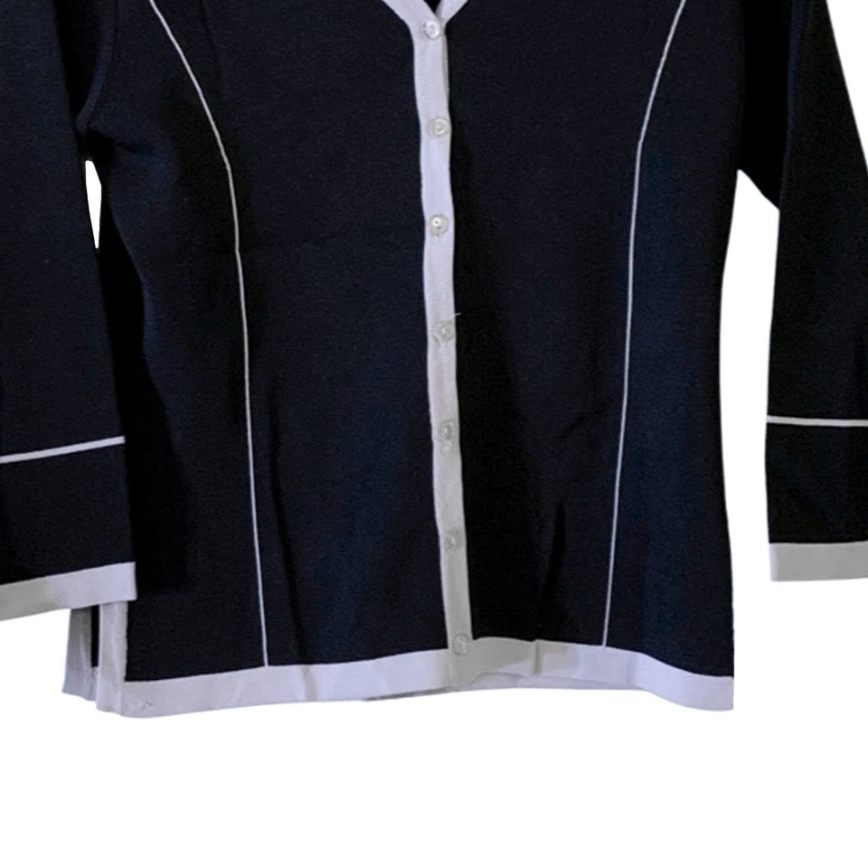 Cárdigan Suéter FINITY Top Negro Manga Larga Talla PM Foto 3 de 4