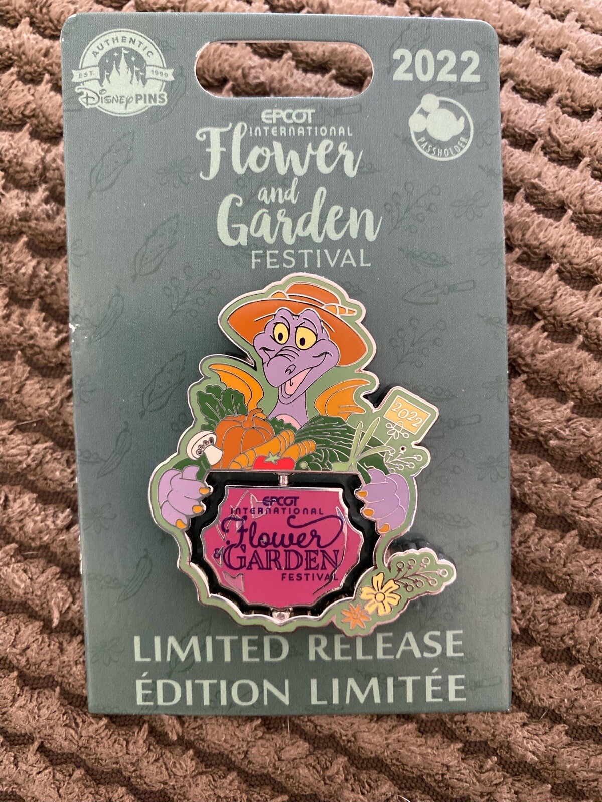 Disney WDW Flower and Garden Festival 2022 Limited Release Figment Pin