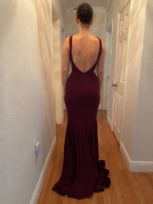 $399 BURGUNDY JOVANI PROM/PAGEANT/FORMAL/ DRESS/GOWN SIZE 2 | eBay