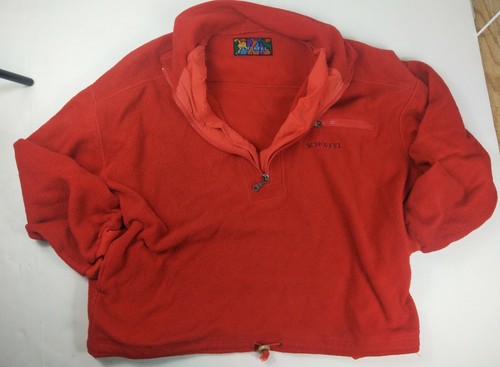 Mens SCHOFFEL Red Vintage Quarter Zip 