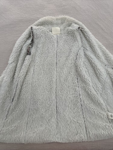 Hei Hei Anthropologie Jacquard Sherpa Lined Long Vest Sz L Red White Open Front - Picture 5 of 8
