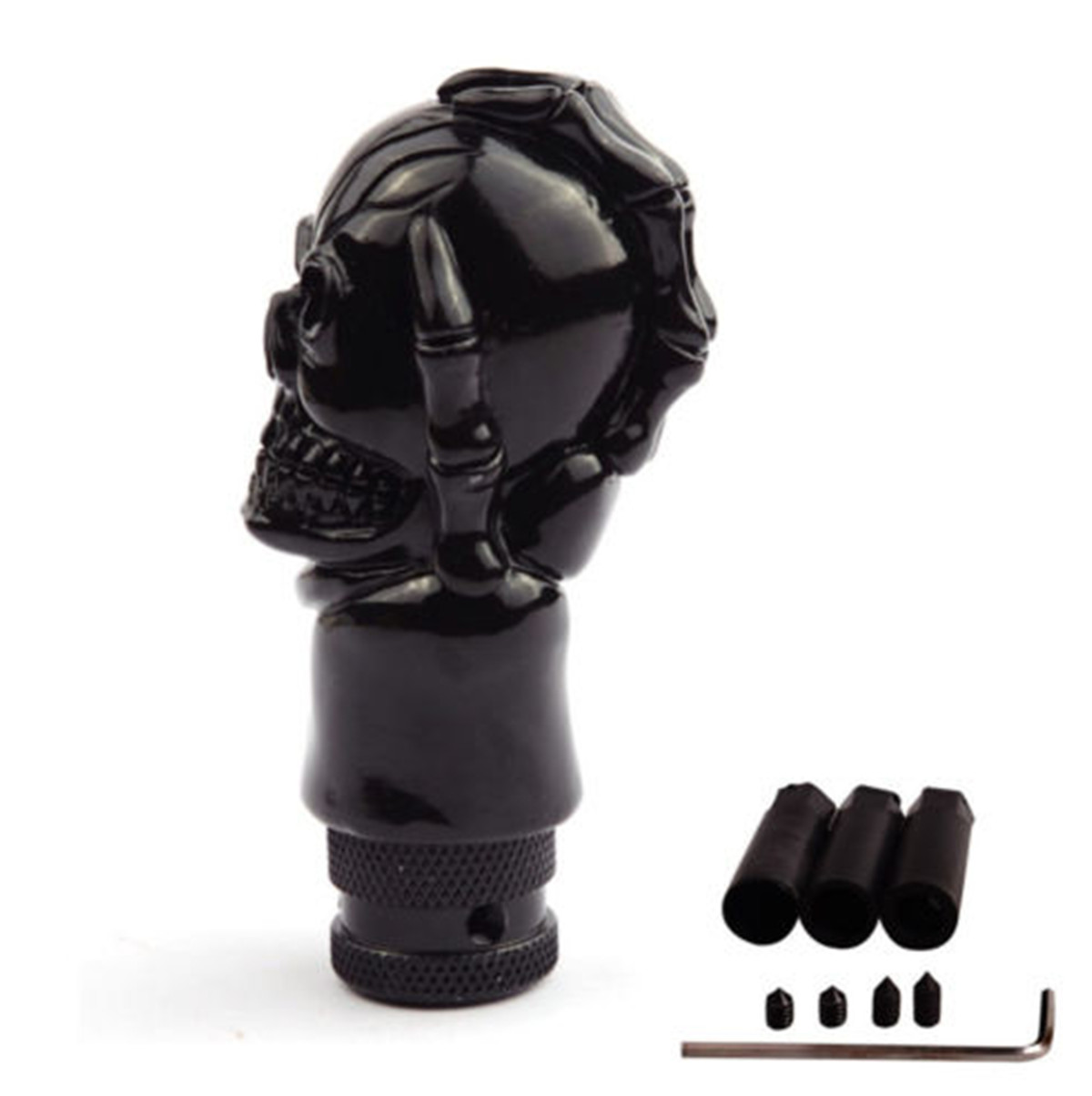 Car Gear Shift Knob Shifter Lever Head For Manual Transmission W/3 Adapters