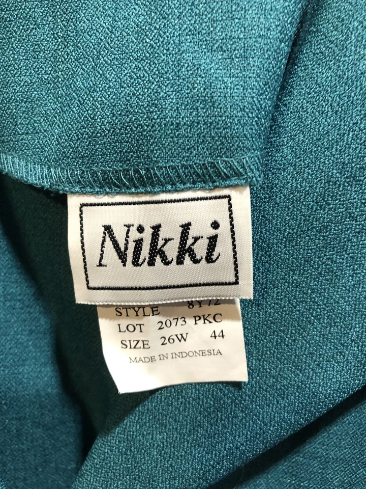 Nikki 女式蓝绿色西装夹克 26W 码全新带标签 — 第 2/4 张图片